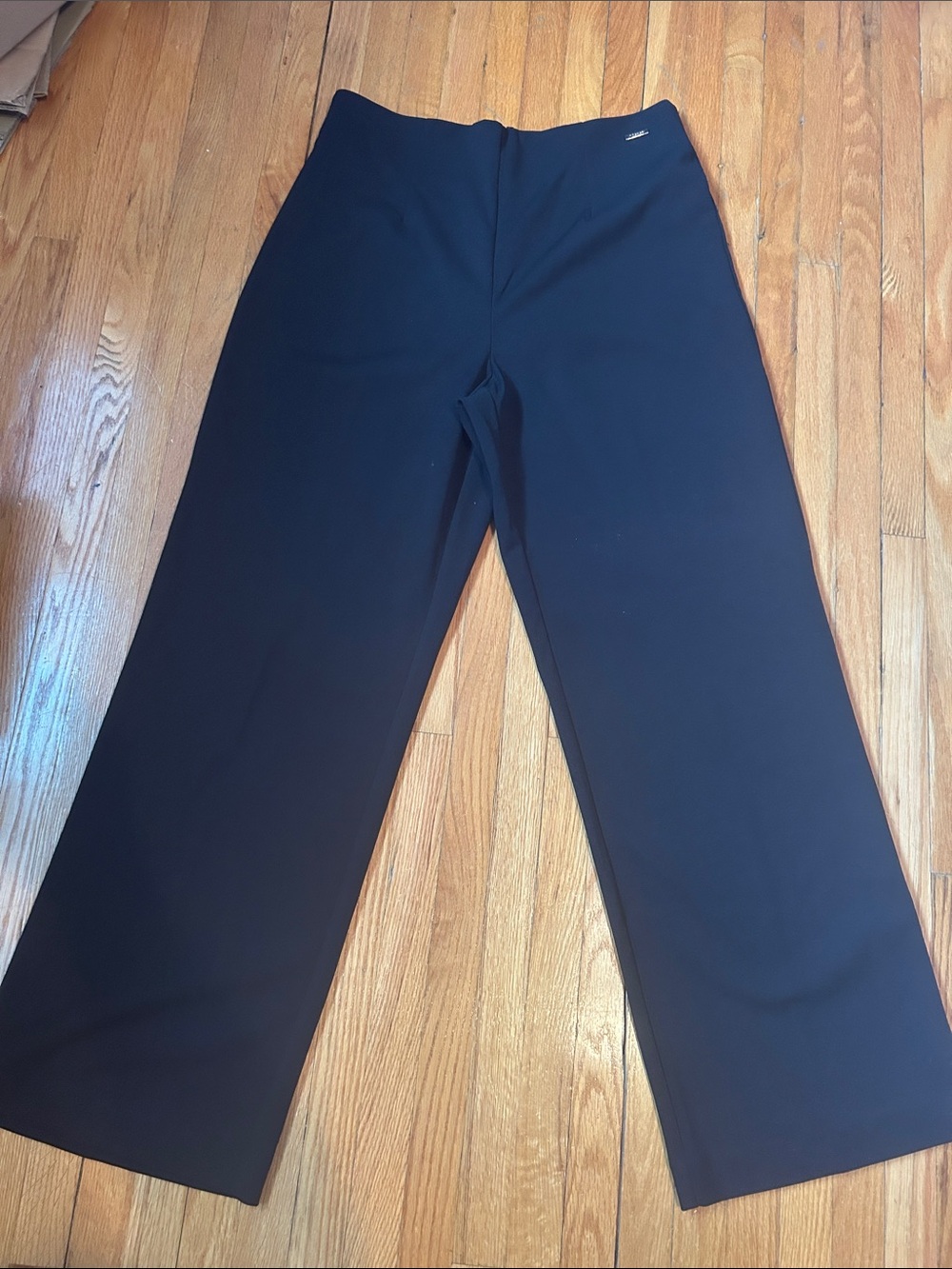 Tahari Black Wide-Leg Trousers Size 10